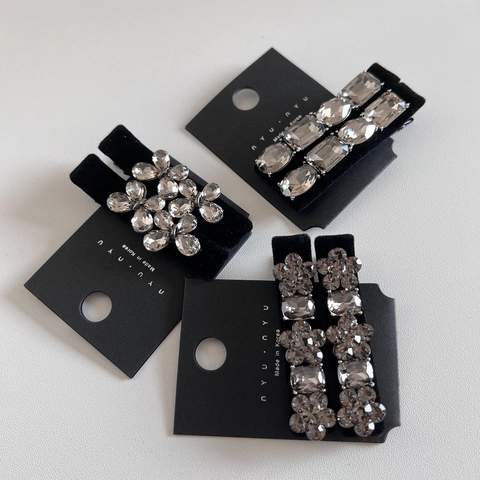 Luxuriöse Koreanische Stil Samt Strass Haarspange Für Damen Schmetterling Blume Legierung Haarnadel Eleganter Haarschmuck