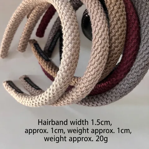 Handgefertigter Haarreif Aus Strickstoff Für Damen Französisch Minimalistisch Hoher Schwamm Haarreif Einfarbig Mode Haarschmuck