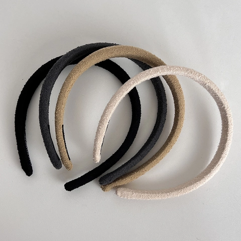 Cerchietto in Tessuto Imbottito in Spugna Stretta Minimalista Stile Francese Fatto a Mano Elegante Autunno Inverno Versatile Copricapo Donna