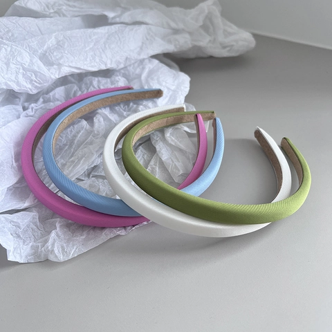 Diadema Minimalista de Tela con Esponja Color Caramelo para Mujeres Niñas Lado Delgado Antideslizante Accesorios de Cabello