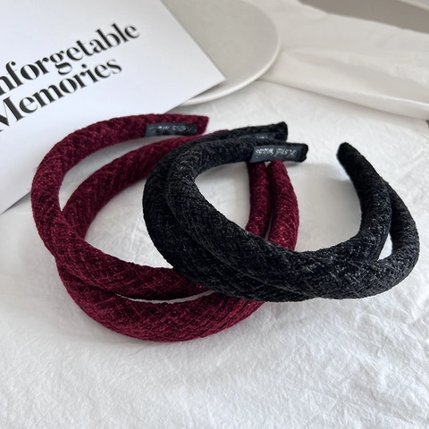 Cerchietto per Capelli Intrecciato Ispessito in Stile Francese per Donna Vintage Tinta Unita Elegante Accessori Capelli