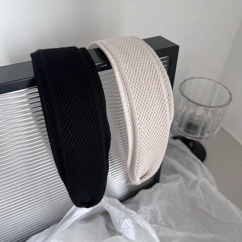 Eleganter Waffelstrick Breiter Haarreif Für Damen Koreanischer Ins Stil Minimalistisches Gestricktes Haarband Retro Kopfschmuck Mode Haaraccessoires
