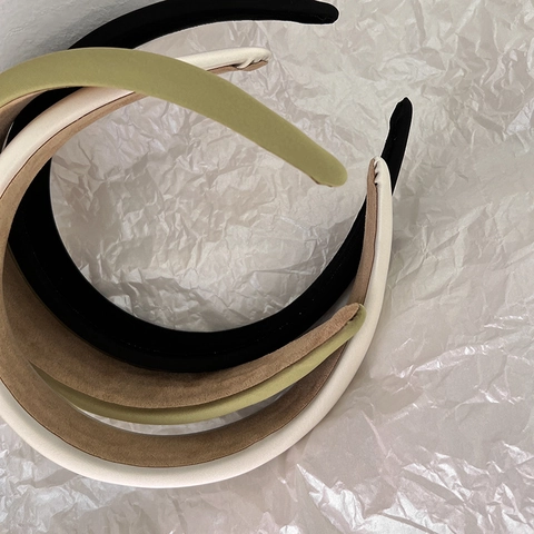 Cerchietto Imbottito in Spugna Vintage per Donna Design a Cranio Alto Fascia per Capelli in Tessuto Minimalista Antiscivolo