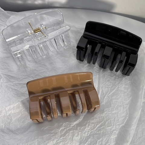 Pinze per Capelli Grandi in Stile Francese Vintage per Donna Eleganti Fermagli per Capelli in Resina Minimalisti Accessori per Capelli