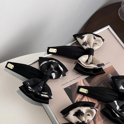 Elegante Französische Stoff Schleife Haarklammer Für Damen Stilvolle Handgemachte Schleife Seitenhaarnadel Mode Kopfschmuck Haar Accessoires