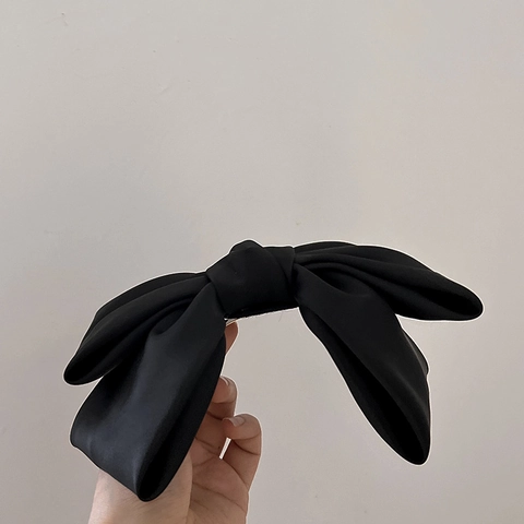 Pinza para el Cabello con Lazo de Satén Grande para Mujer Clip de Resorte de Doble Capa Accesorios Vintage