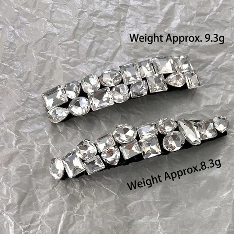 Fermaglio per Capelli in Lega Vintage con Strass Donna Scintillante Cristallo BB Clip Elegante Forcina Laterale Gioielli per Capelli