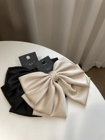Koreanische Elegante Große Satin Schleife Haarspange Französisch Stil Satin Band Federclip Für Damen Mädchen Vintage Haarschmuck