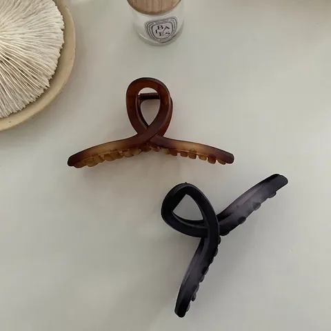 Grandi Pinze per Capelli Opache per Donna Clip in Resina Vintage Francese Accessori per Capelli Antiscivolo per Acconciature