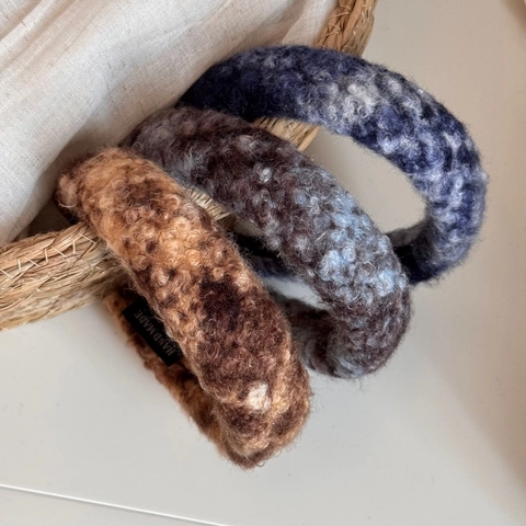Damen Leopardenmuster Plüsch Verdickter Haarreif Vintage Handgefertigt Warm Stoff Haarband Rutschfest Haar Zubehör