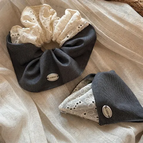 Élégante Pince à Cheveux en Tissu Patchwork de Dentelle Grande Pince Requin Faite à la Main Accessoires Cheveux Femme