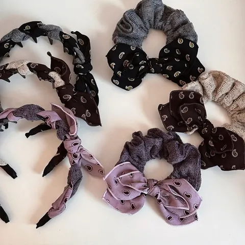 Korean Style Double Layer Bow Headband Vintage Paisley Pattern Hair Ties Elegant Anti-slip Toothed Hairband Accessories For Women