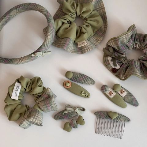 Süße Haaraccessoires Aus Stoff Im Koreanischen Stil Karierte Schleife Herz Haarnadeln Handgefertigte Stirnband Damen Schmuck