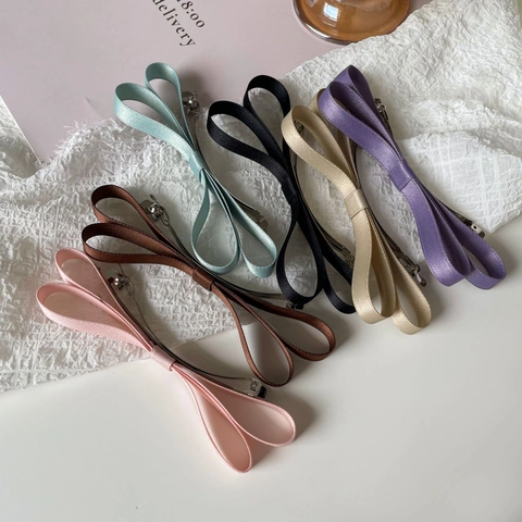 Pince à Cheveux Nœud en Ruban de Satin Élégante Style Français Minimaliste Doux Papillon Accessoires de Coiffure pour Femmes