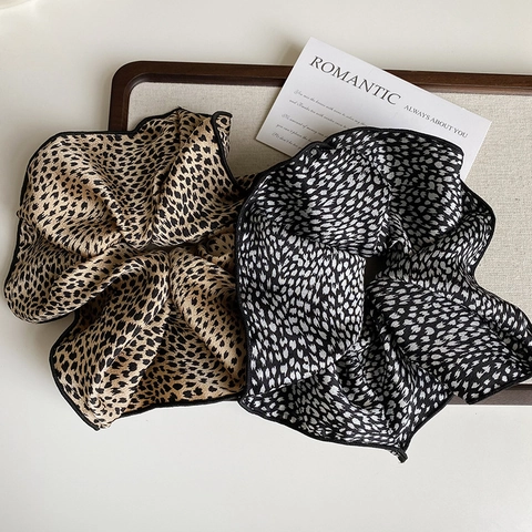 Elastici Per Capelli Grandi Da Donna Con Stampa Leopardata E Pois In Mesh Di Chiffon Pieghettati Accessori Vintage