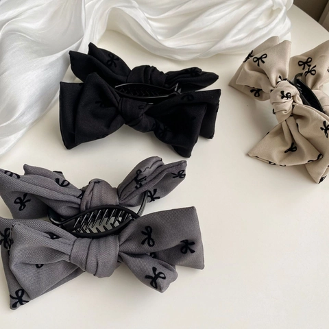 Elegante Pinza Per Capelli Con Fiocco Avvolto In Tessuto Clip Squalo Retrò Per Donne Ragazze Accessori Per Capelli