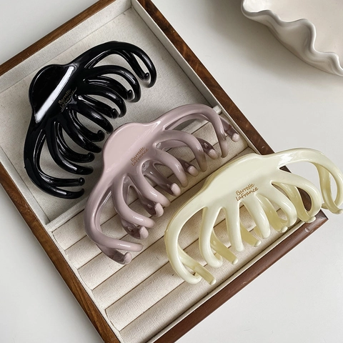 Große Oktopus Haarklammer Harz Haarklammer Minimalistische Geometrische Linien Design Haar Styling Accessoires Für Damen Mädchen