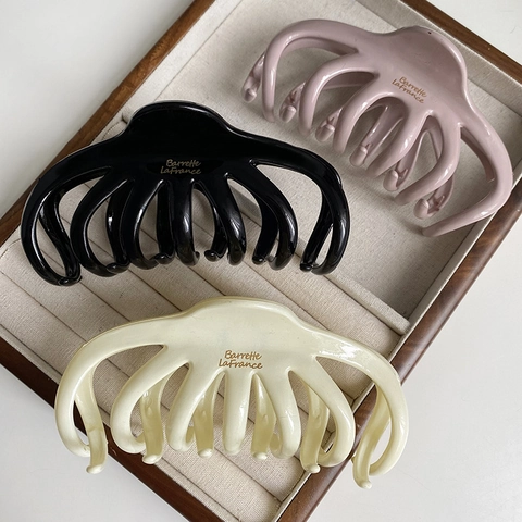 Große Oktopus Haarklammer Harz Haarklammer Minimalistische Geometrische Linien Design Haar Styling Accessoires Für Damen Mädchen