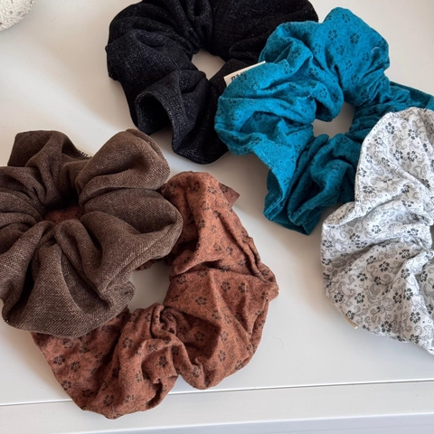 Koreanischer Stil Stoff Blumendruck Scrunchies Große Gefaltete Elastische Haarbänder Für Damen Elegante Handgemachte Kopfschmuck Zubehör
