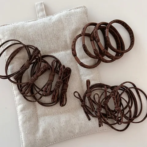 Elastici Per Capelli Con Stampa Leopardata Scrunchies Con Fiocco Per Donna Stile Coreano Fasce Per Capelli Marroni Con Motivo Animale Accessori Per Capelli