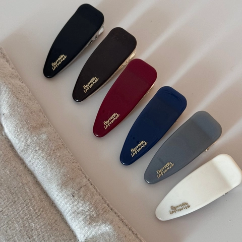 Vintage Koreaanse Acetaat Eendenbek Haarclips Voor Vrouwen Gouden Letter Barrette La France Pony Clips Haaraccessoires