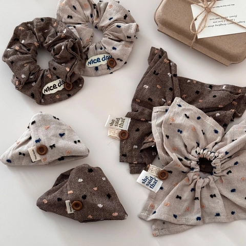 Korean Style Fabric Bow Knot Shark Clip Dot Pattern Large Hair Scrunchie For Women Retro Handmade Hair Accessories