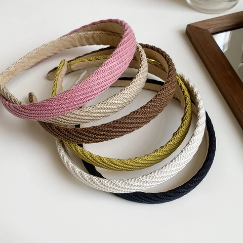 Cerchietto Per Capelli In Maglia A Treccia Minimalista Da Donna Semplice Accessori Per Capelli Alla Moda Coreana Quotidiana