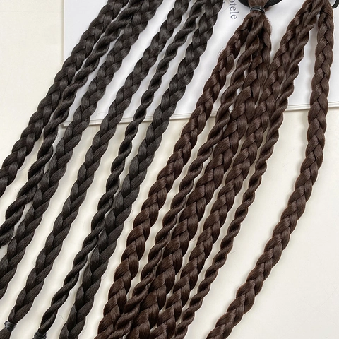 Extensión de Cabello Sintético Trenzado Coleta de Caballo Lazo para el Pelo Dulce Trenza para Mujer Niña Accesorio