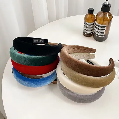 Cerchietto Imbottito in Spugna Minimalista Coreano per Donna Morbido Peluche Cerchio per Capelli ad Alto Volume per Lavaggio Viso