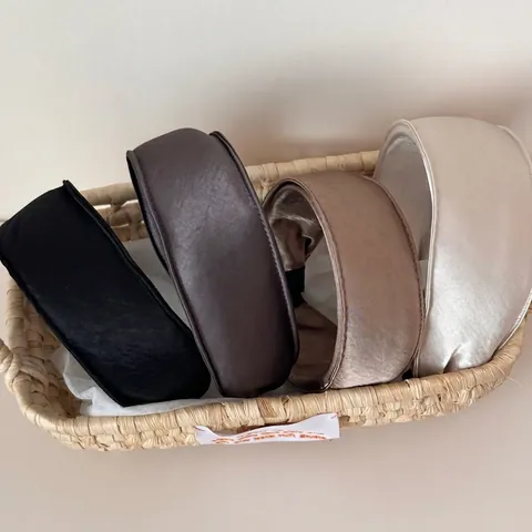 Vintage Breites Gepolstertes Satin Stirnband Für Damen High Top Schwamm Haarband Elegante Einfarbige Mode Haarschmuck Accessoire