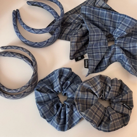 Vintage Geruite Stof Haarelastiekjes En Hoofdbanden Voor Dames Klassieke Geplooide Haartoevoegingen Mode Haaraccessoires