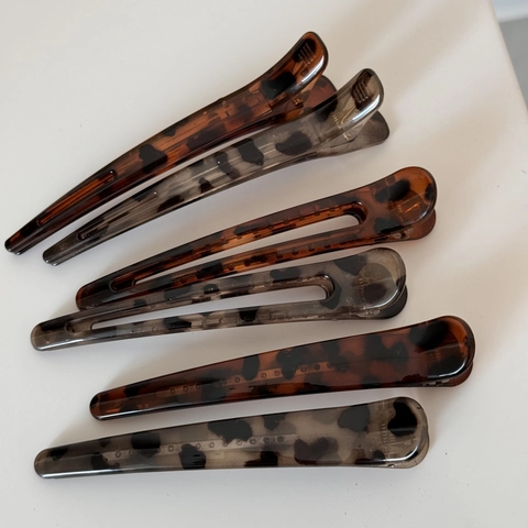 Vintage Mixed Materials Leopard Print Hair Clip Tortoiseshell Pattern Duckbill Clip Korean Style Handmade Hairpin Accessories For Women