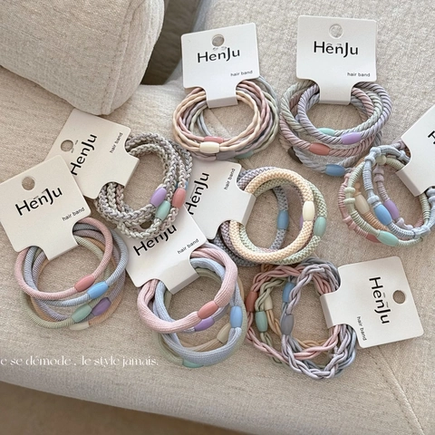 Scrunchies Colorati Dolci Stile Coreano Fatti a Mano in Tessuto Elastici per Capelli Corde per Capelli Donna Ragazze Carino Accessori