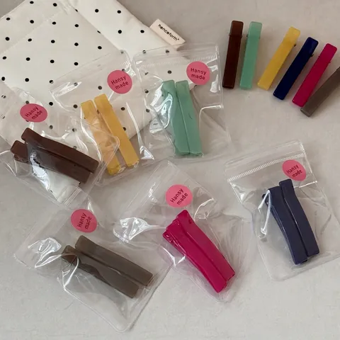 Plastic Gelee Rechteckig Haarspangen Für Damen Mädchen Süß Morandi Einfarbig Seite Haar Pony Alligator Clips Zubehör