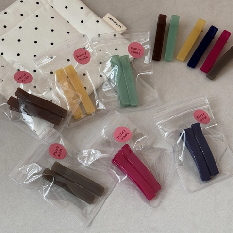 Plastic Gelee Rechteckig Haarspangen Für Damen Mädchen Süß Morandi Einfarbig Seite Haar Pony Alligator Clips Zubehör