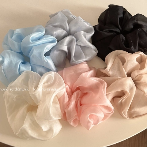 Coleteros de Satén Grandes Elegantes de Color Sólido Extragrandes Para Mujeres Niñas Soporte Para Coleta Accesorios Para El Cabello Estéticos