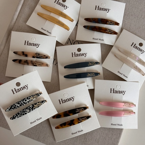 Pince à Cheveux en Acétate Feuille de Saule Style Français Minimaliste Élégant Ensemble de Barrettes pour Femmes Accessoires de Cheveux