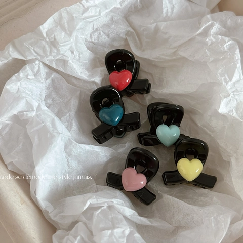 Mini Pinzas Para El Cabello Con Forma De Corazón Plástico Colorido Color Caramelo Dulce Clips Laterales Para Flequillo Accesorios Para El Cabello Tocado Estilo Coreano Para Mujeres Niñas