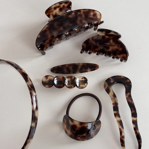 Französischer Stil Acetat Haarklammer Schildpattmuster Elegante Haarspange Damen Retro Kopfschmuck Vielseitige Styling Accessoires