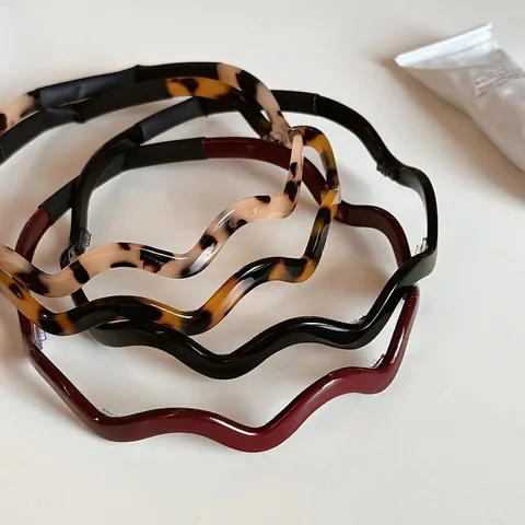 Damen Wellenförmiges Dünnes Haarband Elegantes Stoffkopfband Rutschfest Koreanischer Stil Schildpatt Einfacher Haarreifen Täglicher Haarschmuck