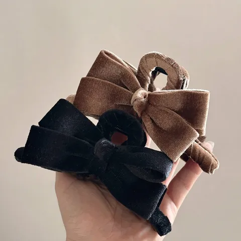 Fermaglio per Capelli a Granchio con Fiocco in Velluto Elegante Francese per Donna Grande Pinza a Squalo Retro Accessori Capelli