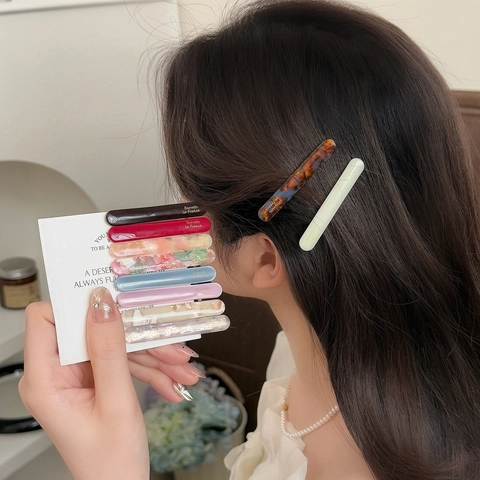 Haarklammer Aus Acetat Im Französischen Stil Für Damen Goldener Buchstabe Barrette La France Elegante Seitenpony Haarnadel Vintage Haarschmuck