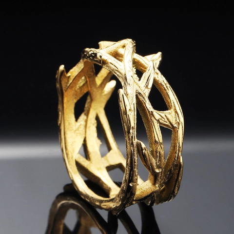 Vintage Thorn Crown Stainless Steel Ring Gothic Branch Twined Finger Ring For Men Women Punk Style Jewelry Finger Ring