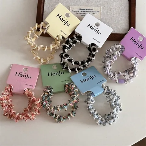 Handmade Spiral Woven High Elastic Hair Bands For Women Fabric Scrunchies Ponytail Holder Durable Hair Ties Accessory