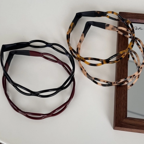 Serre-tête en Acétate Creux Style Coréen Imprimé Léopard Écaille de Tortue Antidérapant Rétro Bandeau Femmes Accessoires de Coiffure