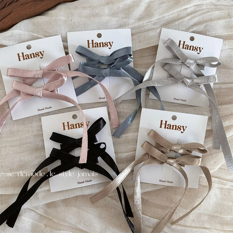 Elegante Pinza de Pelo de Pico de Pato de Tela Con Lazo y Cinta Larga Satén Brillante Estilo Princesa para Mujer Fiesta Accesorios