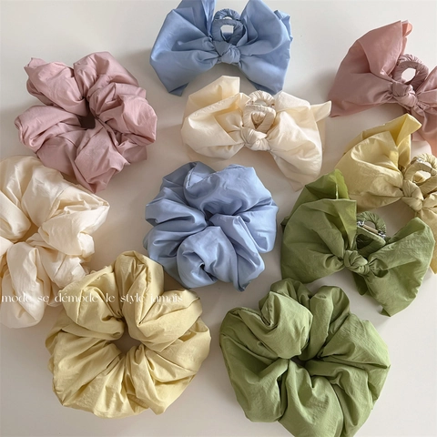 Korean Style Lightweight Fabric Bowknot Hair Claw Clip Large Shark Clip For Women Elegant Pleated Scrunchie Hair Accessories