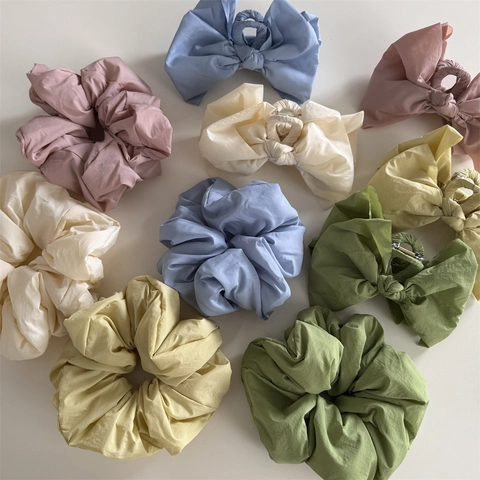 Korean Style Lightweight Fabric Bowknot Hair Claw Clip Large Shark Clip For Women Elegant Pleated Scrunchie Hair Accessories