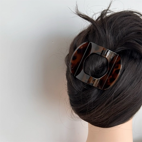 Pinze per Capelli a Tartaruga Retro per Donna Eleganti Fermagli per Capelli in Plastica Antiscivolo Accessori per Capelli Stile Francese