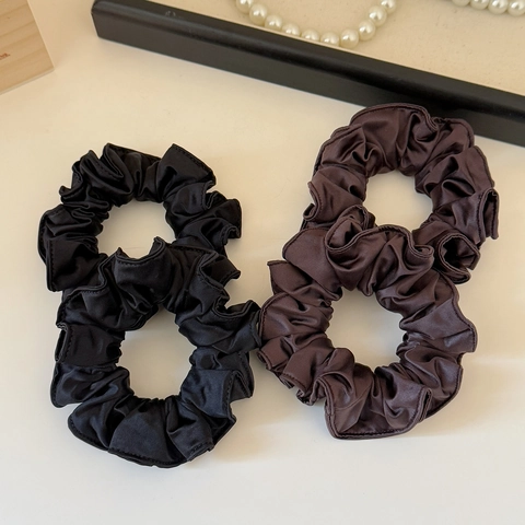 Coleteros de Satén Elegantes Con Lazo Gomas del Pelo Elásticas Color Sólido Minimalista Estilo Coreano Soporte para Coleta Mujer Accesorios